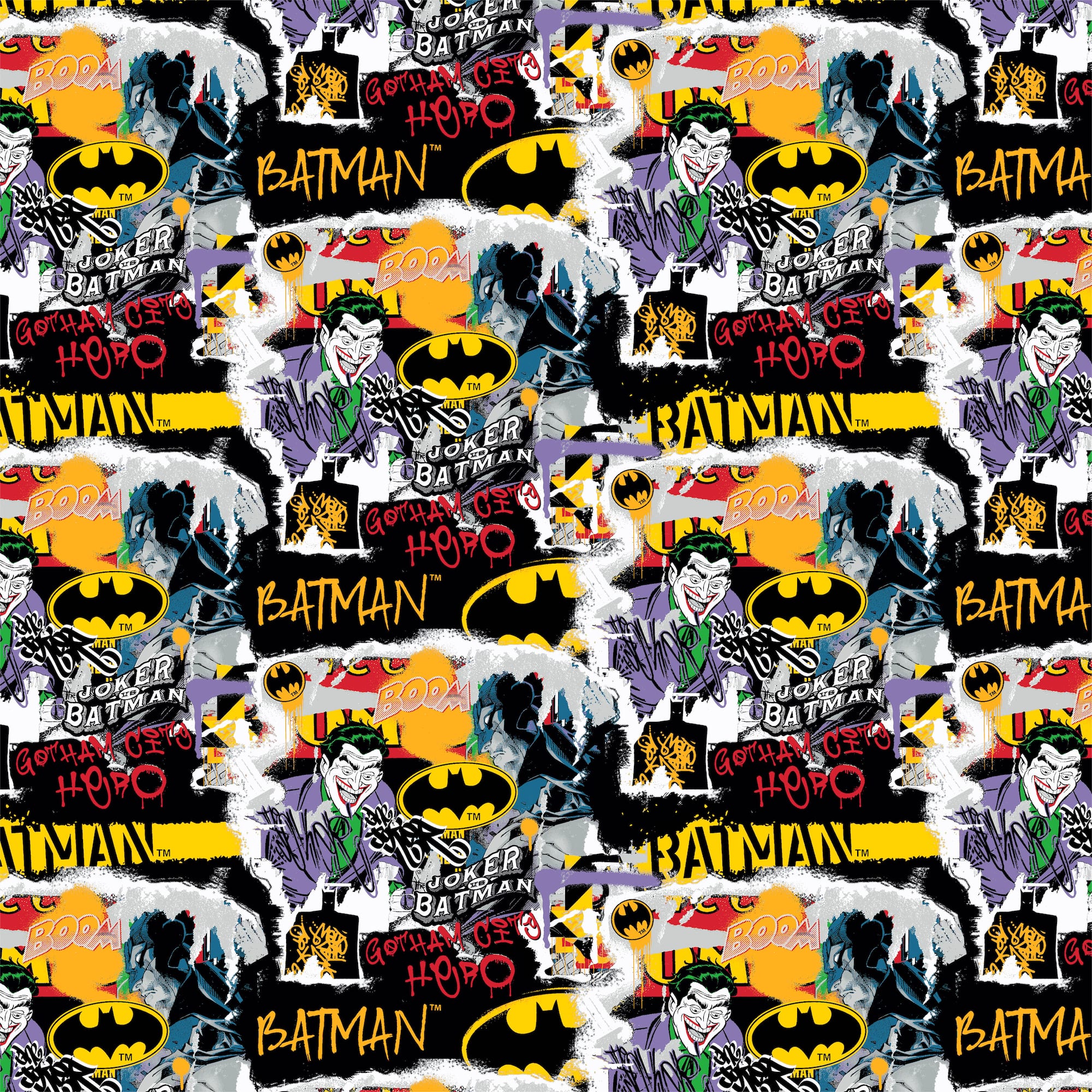 DC Comics Batman™ & The Joker™ Packed Cotton Fabric